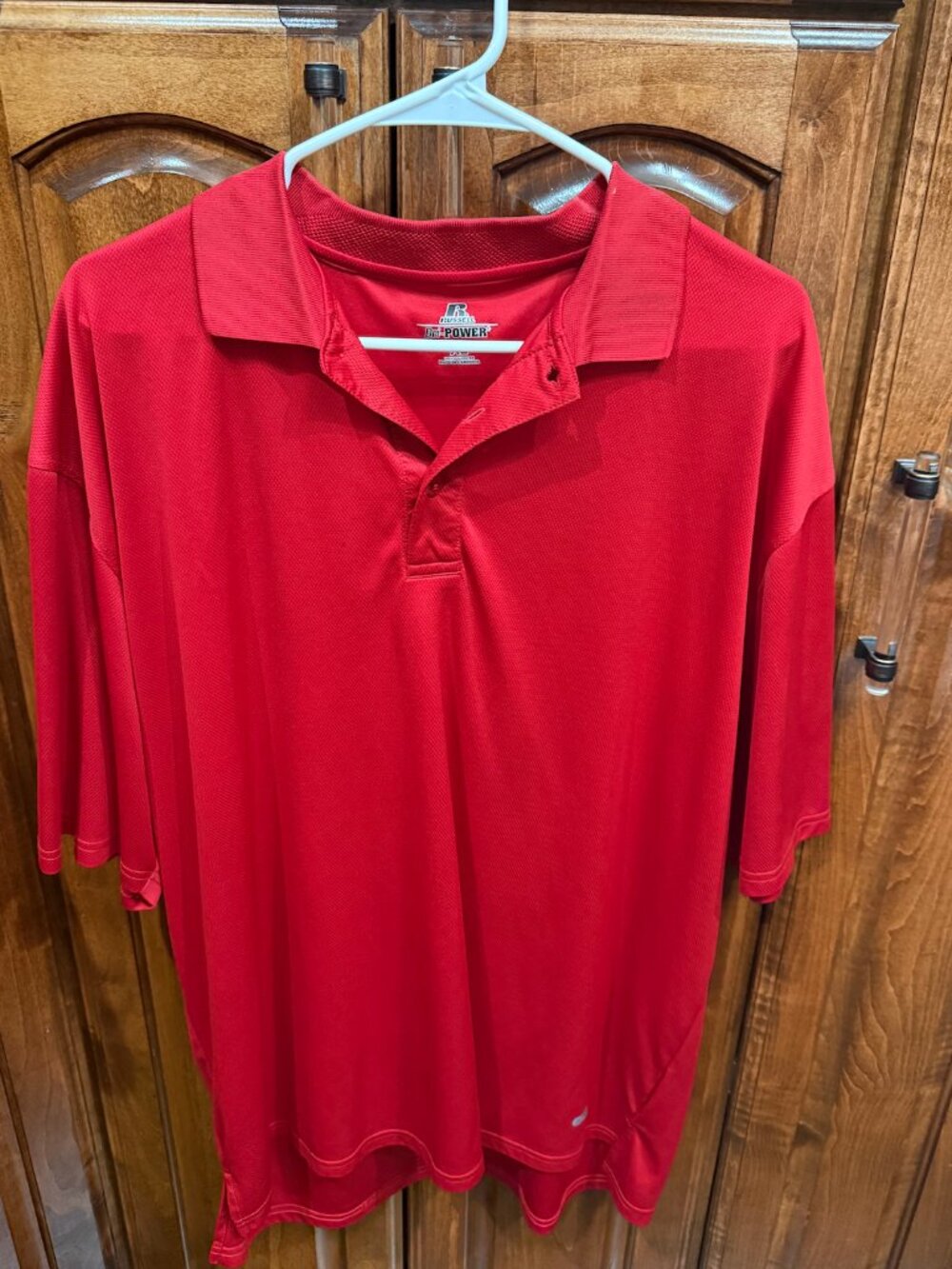 Russell Athletic Dri-Power Red Performance Golf Polo Shirt
